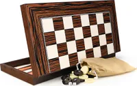 klasické drevené backgammony Ebony Optics Tavla XXL