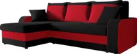 MIRJAN24 Ecksofa Kris, Stilvoll Eckcouch mit Bettkasten und Schlaffunktion, L-Form Couch, Schlafsofa (Mikrofaza 0015 + Mikrofaza 0022)