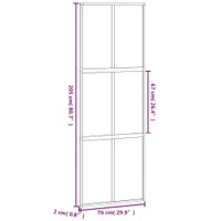 vidaXL Schiebetür Weiß 76x205 cm Hartglas und Aluminium