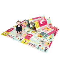 GOPLUS Baby Spielmatte doppelseitig, Krabbelnmatte faltbar, wasserabweisende und rutschfeste Spielmatte, aus ungiftig XPE, Babymatte