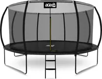 Aga SPORT EXCLUSIVE Trampolin, Kindertrampolin, Gartentrampolin mit Sicherheitsnetz 430 cm Schwarz + Schutznetz + Leiter