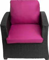 Poduszka na fotel rattanowy 1szt- siedzisko 56x52x7 + oparcie 56x52 | poduszka na krzesło ogrodowe różowa, poduszka na fotel ogrodowy