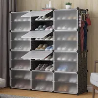 Schuhschrank 12 Fächer Schuhregal DIY Schuhschrank Kunststoff Schuhablage