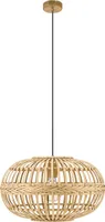AMSFIELD Hängeleuchte Hängelampe Pendellampe Pendelleuchte - H110 x Ø38 cm - braun - 1X60W exkl. - IP20