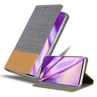 Cadorabo Etui do Xiaomi RedMi NOTE 10 4G / RedMi NOTE 10S Etui ochronne w kolorze szarym Etui na telefon komórkowy Etui na książkę Pokrowiec