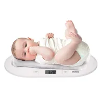 Grundig Babywaage | Digitale Kinderwaage bis 20Kg | Digitalwaage für Neugeborene | digitale LED Anzeige | Gewichtskontrolle ab Geburt | LCD Display | Tara-Funktion | automatische Abschaltung