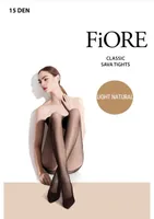 Fiore SAVA dámské průhledné punčochové kalhoty 15 denier, Light Natural, 2-S