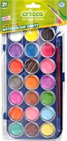 Aquarellfarbkasten 21er Set, hochwertiges Aquarell-Farben-Set, 1 Wassertankpinsel Aquarellfarben Set - Ungiftig, Ideal für Schule und Zuhause