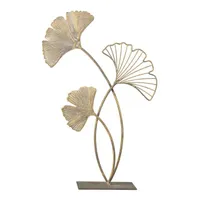 Standdeko - Gingkoblätter - aus Metall - ca. 19 x 7 x 33,5 cm