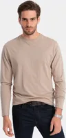 Ombre Clothing Pánske tričko s dlhým rukávom Eliwn béžová M