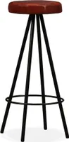 vidaXL Barhocker 2 Stk. Echtleder