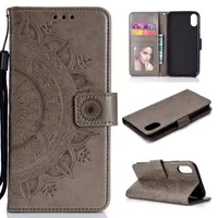 Pouzdro na mobilní telefon Xiaomi Redmi 9A Flipové pouzdro Mandala Grey