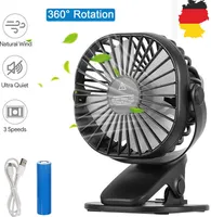 Mini Tischventilator Clip Ventilator Leise Ventilator mit Akku Leise USB Fan