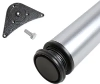 Höhenverstellbares Tischbein Chrom matt 820mm Höhe ø 60mm Tischstempel einzeln