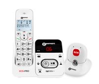 Geemarc AmpliDECT 295 SOS PRO schnurloses Großtastentelefon 30 dB mit mobiler Freisprecheinrichtung (+Anrufbeantworter) - Deutsche Version