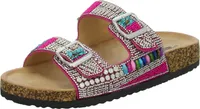 living UPDATED Damen-Pantolette mit Tieffußbett Fuchsia-Mehrfarbig, Farbe:rot, EU Größe:39