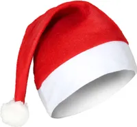 Czapka Mikołaja świąteczna z czerwono-białym bobble