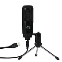 Kondensatormikrofon USB-Mikrofon Karaoke-Aufzeichnung Broadcasting Podcasting mit Clip-Stativ Plug & Play für Laptop-Desktop-PC