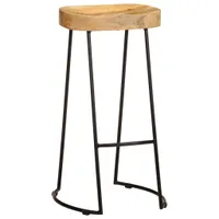 vidaXL Barhocker 2 Stk. Mango Massivholz
