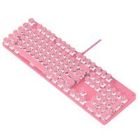 UnicornDD Echte mechanische Tastatur niedliches Mädchen Herz rosa 104 Tasten LED beleuchtete Gaming-Tastatur zum Spielen und Tippen, kompatibel für Mac / PC / Laptop