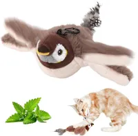 Interaktives Katzenspielzeug Selbstbeschäftigung, Katzenspielzeug Vogel Spielzeug Katze, Elektrisches Vogelspielzeug für Katzen, Interactive Cat Toy