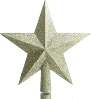 Kaemingk Weihnachtsbaumspitze Stern hellgold