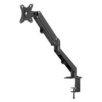 ECD Germany Monitor Halterung - für LCD LED Bildschirm 17 bis 27 Zoll - VESA 75/100 mm - max. 8 kg - neigbar - schwenkbar - 180° Drehbar - Monitorhalterung mit Gasfederarm höhenverstellbar, Monitor Tischhalterung
