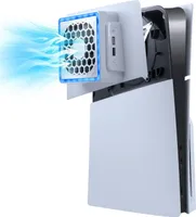 Computer-Kühler Lüfter für PS5 Slim mit RGB-Licht, 3-Geschwindigkeiten einstellbarer, Kühlventilator（1 Stück）