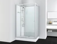 Komplettduschkabine VIVA 2 - 120 x 80 x 225 - weiß - Chrom -