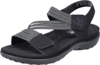 Rieker Damen Sandale Trekking Outdoor Stretch Klettverschluss 64870, Größe:40 EU, Farbe:Schwarz