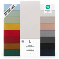 Blumtal® prześcieradło 90x200cm 2-pak - prześcieradło z mikrofibry - prześcieradło 90x200cm z certyfikatem Oekotext zestaw 2 - prześcieradło 90x200 cm - poszwa na kołdrę 90x200cm / prześcieradło - Moonlight Grey-Grey