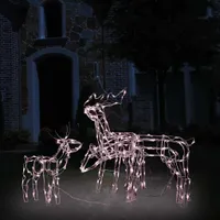 vidaXL 3-częściowy zestaw reniferów LED Dekoracja świąteczna 229 diod LED
