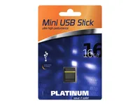 Platinum Mini 16GB, 16 GB, USB 2.0, 16 MB/s, Kappe, Schwarz, 1,7 cm