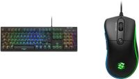 Skiller SGK30 Blue, Mechanische USB Gaming Tastatur, 4044951030026 & Skiller SGM2 RGB Gaming Maus, optisch 6400 DPI, Ergonomische Form Mehrfarbig