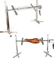 Elektrický grilovací rožeň z nerezové oceli Rotisserie Rotující rožeň motorový gril Grilování BBQ Držák grilu 220V 530mm Univerzální
