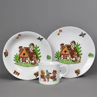 Kindergeschirr 3 Stück Porzellan GINGERBREAD COTTLE