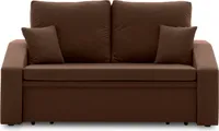 Sofa HEWLET PLUS mit Schlaffunktion - Schlafsofa mit Bettkasten - STOFF MIKRO 20 - BRAUN