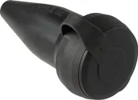 as-Schwabe Vollgummi-Kupplung Schutzkontakt ohne Kabel max. 1,5mm² 230V 16A IP44