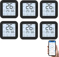 6X Tuya Smart Wifi IR regulátor klimatizace LCD teploměr vlhkoměr App Control Přesný monitor teploty vlhkosti Kompatibilní s Alexa Google Home pro Mini Split Portable AC