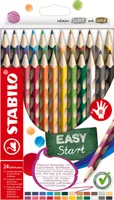 Ergonomická farebná ceruzka pre pravákov - STABILO EASYcolors - balenie 24 rôznych farieb