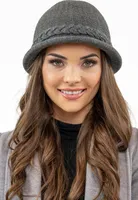Vivisence damen hut eleganter wintermütze warm und gemütlich kopfbedeckung an winter und herbst warm dick strickmütze, klassisch mütze für frauen, hergestellt in der eu, dunkelgrau, einheitsgröße