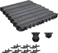 7m Entwässerungsrinne Belastungsklasse C250, 98mm Gußrost komplett SET