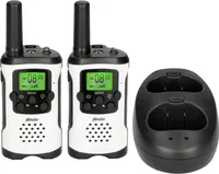 Alecto FR-175 - Set mit zwei Walkie Talkies, 7 km Reichweite, Weiß/Schwarz