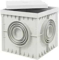 Revisionsschacht Kontrollschacht 200x200x200mm mit Deckel Einlaufschacht Kanalschacht Hofablauf