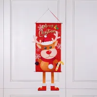 Weihnachts-Türfahne Weihnachtstürbehang Dekoriert Weihnachtsdekoration Türbehang Ornament Weihnachtsfensterschild Weihnachtsbanner Wandbehang, 3#