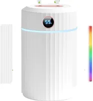 Luftbefeuchter, 2L Schlafzimmer-Luftbefeuchter mit Doppeldüsen und Digitalanzeige, sehr leise, einstellbare Nebelmenge, geeignet für den Heimgebrauch