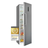 Exquisit Kühlschrank KS360-V-HE-040E inoxlook | 359 l Nutzinhalt | Edelstahloptik