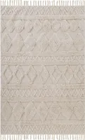 BELIANI Koberec béžový bavlnený 140 x 200 cm minimalistický s geometrickým vzorom obývacia izba spálňa