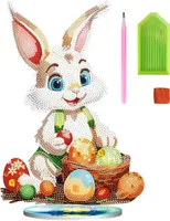 Ostern Diamond Painting 5D Kits,Diamond Painting Ostern,Diamond Painting Kinder Ostern DIY Diamant Painting Osterhase für Wand Dekoration 28cm