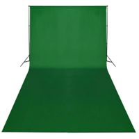 vidaXL Fotohintergrund Baumwolle Grün 600 x 300 cm Chroma-Key